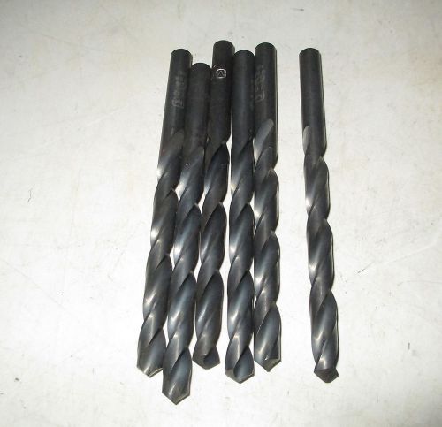 6  New Morse Size 19/64  HSS Jobber Length  Drill Bits  #1330 - Made in USA