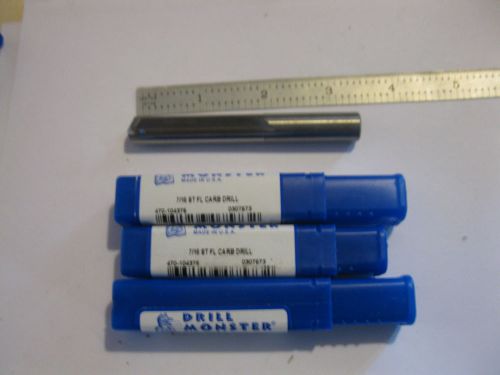 3 new drill monster solid carbide 7/16  spade drills.