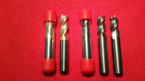 6 pcs 3/8&#034; endmills 3 flute carbide end mill 2 tin coated for sale