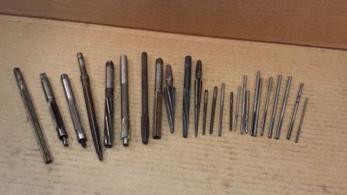 Lot of 25  Assorted MACHINIST LATHE MILL Lot of Machinist Reamers high speed