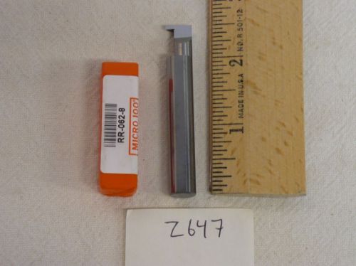1 new micro 100 solid carbide retaining ring bar.   rr-062-8  (z647) for sale