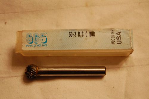 SGS SD-3 D/C Carbide Burr 1/4&#034; Shaft
