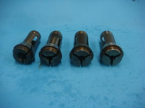 BROWN &amp; SHARPE #11 ROUND COLLETS, 4 PCS. TOTAL.33/64&#034;, 5/16&#034;, 17/64&#034;, 21/64&#034;