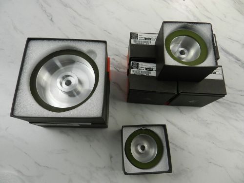 Lot 8 diamond grinding wheels 2&#034; 4&#034; cup 3&#034; 5&#034; wheels 1000 to 2500 mesh new for sale