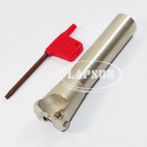 30mm round indexable end milling tool holder rpmt1003 insert 2 flute + 1 key us for sale