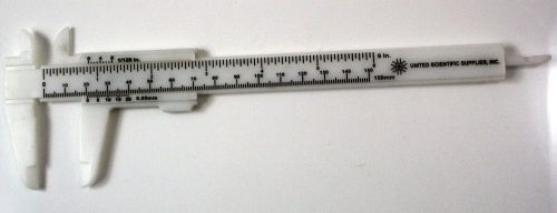 Plastic student&#039;s vernier caliper, dual scale for sale