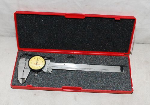 Starrett 120mx-150 yellow dial caliper, hardened stainless steel, 0-150mm range for sale