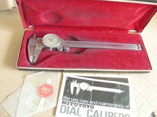 MITUTOYO DIAL CALIPER WITH CASE &amp; INSTRUCTIONS