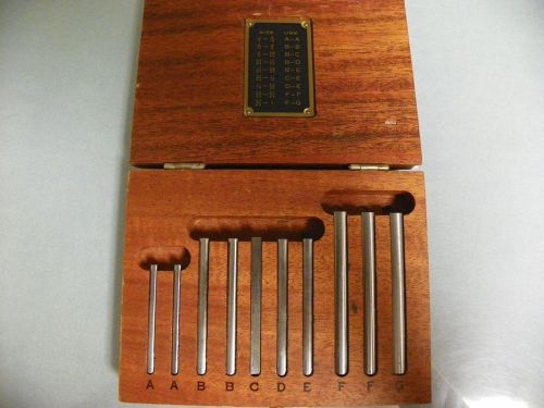 Brown &amp; sharpe tapered parallel bore gages 10 pc set in original box for sale