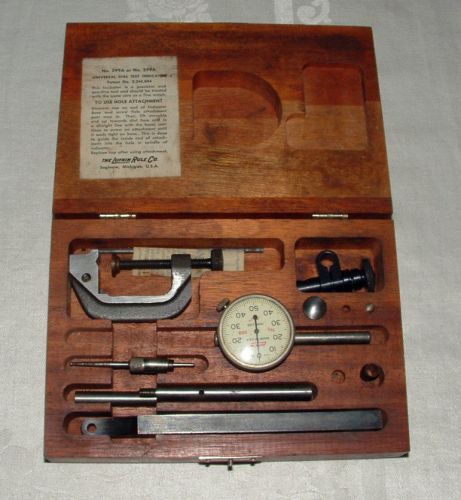 Vintage lufkin universal dial test indicator set,#399a or 299a, orig.wood box for sale