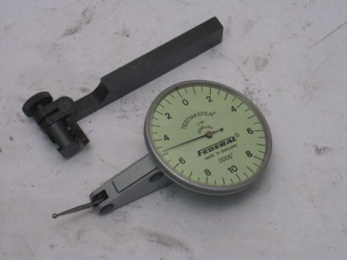 Federal Testmaster dial test indicator LT-83 , .0005&#034; reading 2&#034; D. face