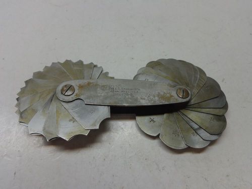 Starrett 178b fillet/radius gage 7/641/2-&#034; concave/convex 32 leaves, good cond for sale