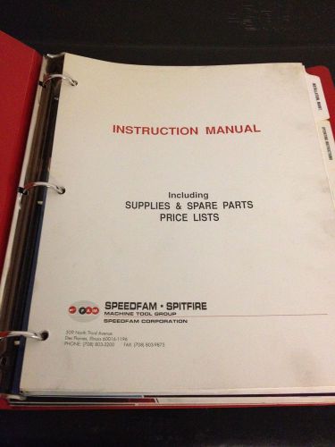 32&#034; &amp; 48&#034; Speedfam Lapping Machine Manuals - Lapper Manuals only