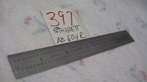 Starrett steel 6 in. rule, tempered, no.604r, 4 grad                   (ref#397) for sale