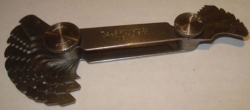 Starrett no. 4 screw pitch gage w/ 24 leaves 1+1/4 inch leaves for sale