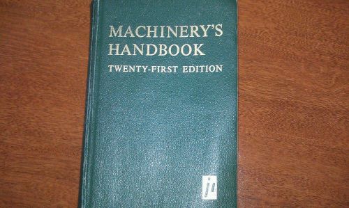 Machinery s handbook twenty-first edition Second printing 1980