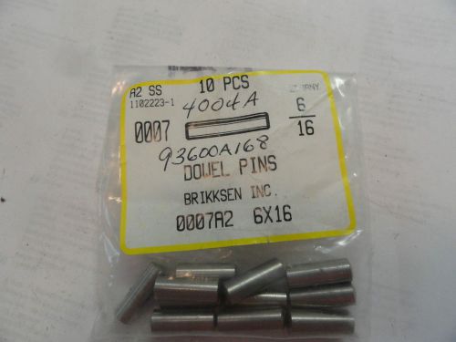 M6 X 16MM Stainless Dowel Pins, M616PD-SS