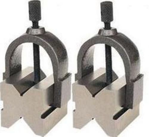 1&#034; capacity precision steel v-block pair w. clamps 1-1/4x1-1/4x1-5/8 - vee block for sale