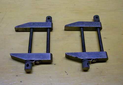 (2) L.S. STARRETT CO. Toolmakers&#039; Parallel Machinist Clamps NO.161-B Used