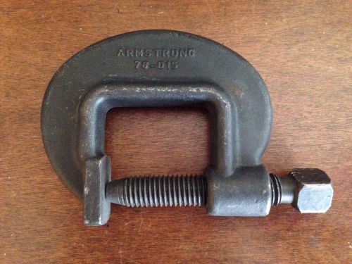 (1) Heavy Duty C Clamp Armstrong No. 78-015 Drop Forged USA- Great Clamp