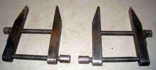 PAIR OF SMALL MACHINIST CLAMPS, NO MANUFACTURES NAME SHOWN, 4&#034; LONG