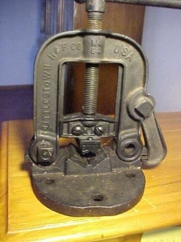 Vintage Cast Iron H&amp;F Littlestown #53 3&#034; Pipe Vise