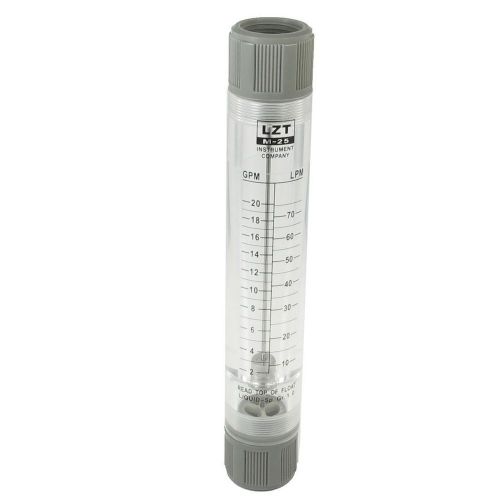NEW 2-20GPM Water Tube Design Liquid Flowmeter Measure 1&#034;PT Dia Input