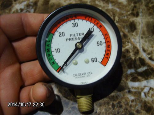OIL GEAR CO Filter Pressure gauge indicator 0-60 psi