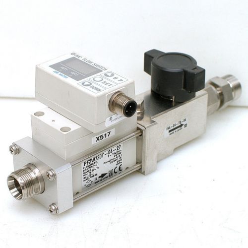 SMC 1/2&#034; Water Flow Switch PF2W720T-04-27 2-16L/min 24VDC + Integrated Display