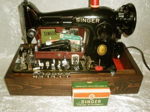 INDUSTRIAL STRENGTH SINGER 201 SEWING MACHINE / WITH ZIG ZAG ATTACHMENT/SERVICED