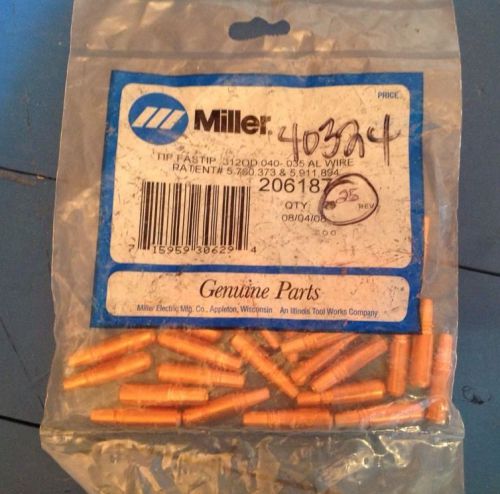 Miller Mig Weld Tips Bag of 25 Tip 312OD .040-035 AL Wire   (C6)