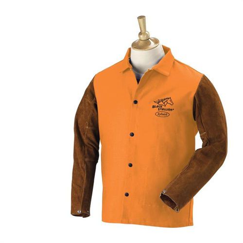 Revco Hybrid FO9-30C/BS 30&#034; 9oz.Orange FR Cotton/Cowhide Jacket, Large