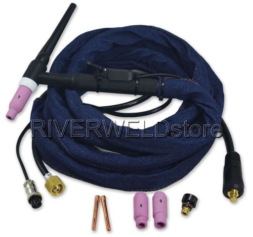Wp-17-12 12-foot 150amp air-cooled tig welding torch complete for sale