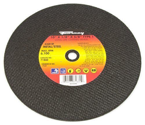 Forney 71860 chop saw blade with 5/8-inch arbor, metal type 1, a36r-bf, new for sale