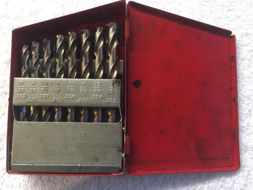 Matco tools dmc21 - 21 pieces - 1/16&#034; to 3/8&#034; by 1/64ths cobalt - in case - used for sale