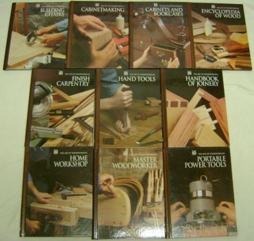 Lot:19 books: time-life art of woodworking; carpentry, manuals, how-to book set for sale
