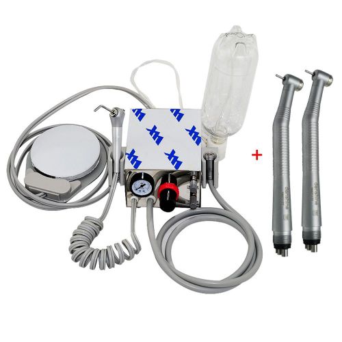 Portable dental turbine unit air compressor + 2xfast speed handpiece 1w 4h ce for sale
