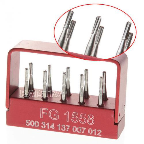 1 box dental sbt tungsten drills/bur for high speed handpieces fg 1558 for sale