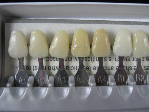 10*Tooth Color Comparator 16 color Shade Guide Board system Bleached shade tabs