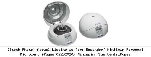 Eppendorf MiniSpin Personal Microcentrifuges 022620207 Minispin Plus Centrifuges