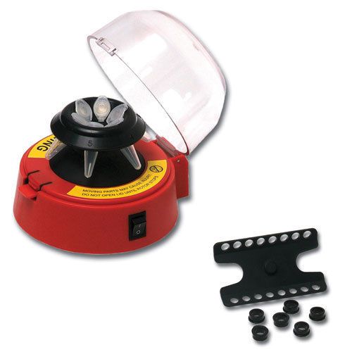 Benchmark scientific bsc1006-r red mini-centrifuge with 2 rotors for sale