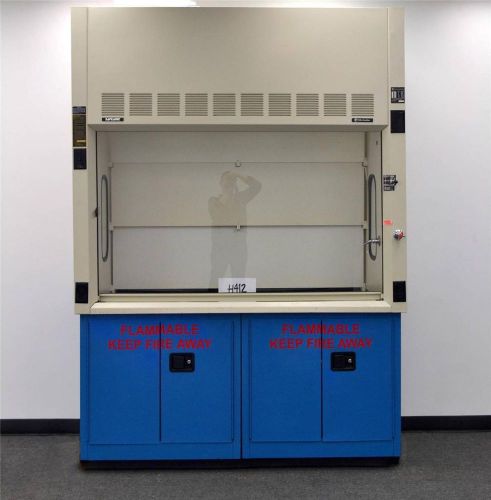6&#039; fisher hamilton laboratory fume hood with flammable base cabs and epox (h412) for sale