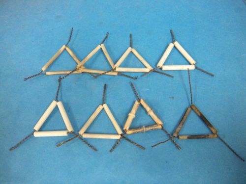 Lab Heating Mantle Burner Clay Wire 2.5&#034;, 3&#034; Triangle Lot of 8
