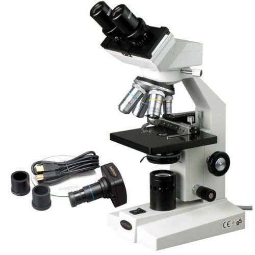 40X-1600X Binocular Microscope + Digital USB PC Camera + Mech. Stage