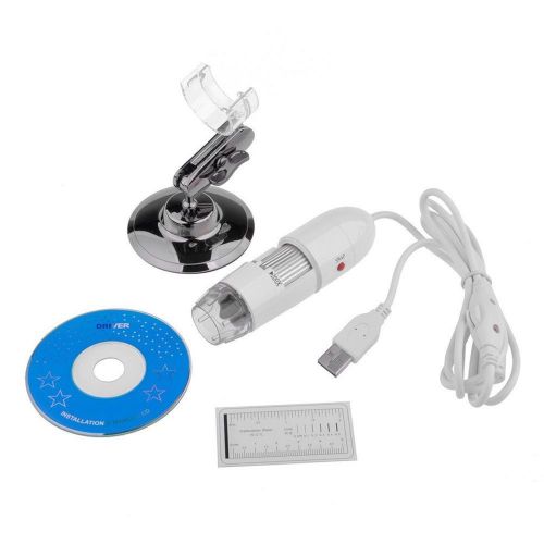 2MP White 8 LED USB Digital Microscope Endoscope Magnifier 25-200X Camera