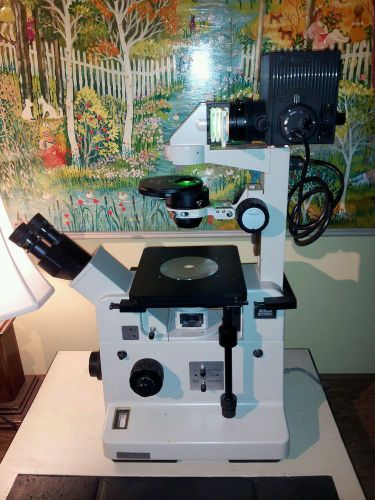 Nikon TMD Diaphot Inverted Phase Contrast Microscope 4 Objectives Live Cells