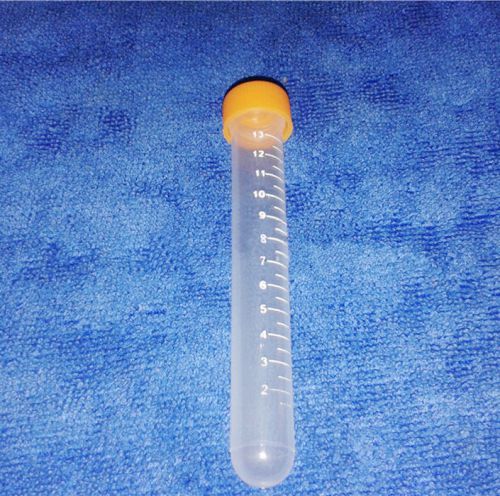 100X New 15ml Clear+Orange Plastic BEST US Tubes Vials Sample Container