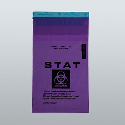 Health care logistics biohazard stat bag - 100 per dispensing bag for sale