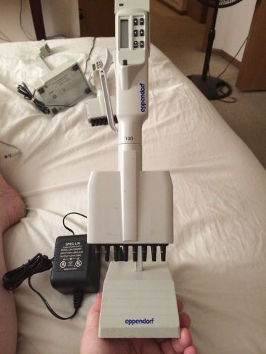 Eppendorff 8 channel digital pipette 100ul with charging stand for sale