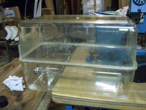 New 2 clear plexiglas-plastic biolab lab container with airflow valves for sale